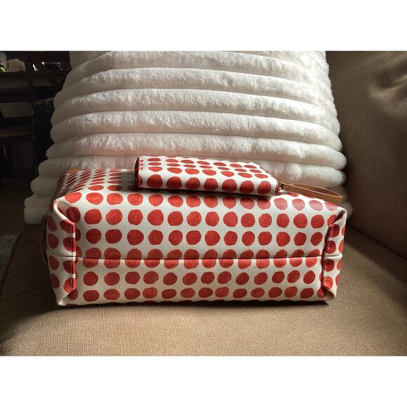 Vintage Coach Painted Dot Tote & Matching Wallet Unique - Picture 3 of 12